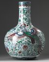 A LARGE CHINESE DOUCAI 'DRAGON AND PHOENIX' VASE, TIANQIUPING, 20TH CENTURY