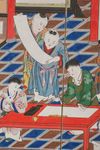 A JAPANESE MID-SIZE SIX-PANEL  BYÔBU WITH “ONE HUNDRED BOYS AT PLAY”, EARLY MEIJI PERIOD (SECOND HALF 19TH CENTURY)