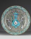 An Ottoman Iznik pottery dish