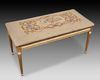 A FRENCH GILDED WOODEN BENCH, LOUIS XVI STYLE, LATE 19TH CENTURY