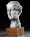 A MARBLE FEMALE HEAD, 17TH-18TH CENTURY