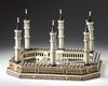 A RARE EBONY WOOD AND IVORY MINIATURE OF THE KAABA