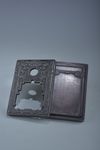 A Chinese inkstone and box