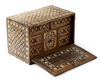 AN INDO-PORTUGUESE BONE INLAID BOX, PROBABLY GOA, INDIA, 19TH-20TH CENTURY