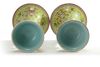 A pair of Chinese yellow-ground 'bajixiang' gu vases