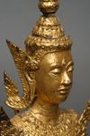 A THAI BRONZE GILDED SEATED BUDDHA, 20TH CENTURY