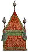 AN OTTOMAN METAL-THREAD EMBROIDERED MAHMAL AND BANNERS