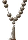 LARGE OTTOMAN SILVER PRAYER BEADS, LATE 19TH CENTURY