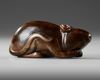 A CHINESE AGATE CARVED RAT, QING DYNASTY (1644–1911)