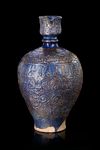* A MONUMENTAL LAJVARDINA POTTERY JUG, ILKHANID PERSIA, 13TH CENTURY