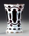 A BOHEMIAN OVERLAY GLASS GOBLET, CIRCA 1880