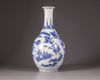 A large blue and white vase for the Japanese market