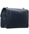 1997-1999 Chanel Black Caviar Leather Jumbo Single Flap Bag