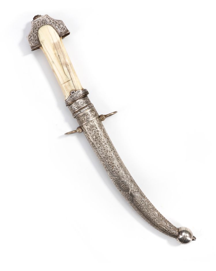 SILVER AND BONE DAGGER – MOROCCO, 19TH CENTURY