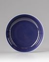 A Chinese blue glazed dish