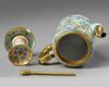 A CHINESE BEIJING-ENAMEL TURQUOISE-GROUND' PHOENIX AND PEONY' TEAPOT