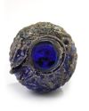 A SMALL BLUE MOULDED GLASS EWER, SYRIA, 10TH CENTURY