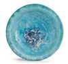 A TURQUOISE GLAZED POTTERY BOWL