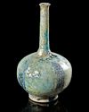A KASHAN TURQUOISE GLAZED BOTTLE CENTRAL PERSIA, CIRCA 1200