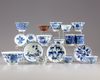 Eighteen Chinese blue and white wares