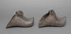 A PAIR OF SPANISH “SHOE-SHAPE” BRONZE CONQUISTADOR HORSE STIRRUPS, 1860s