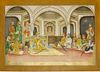 DURBAR OF BHARPUR SINGH, RAJAH OF NABHA (R. 1847-63), ENTHRONED WITH ATTENDANTS AFTER THE UMBALLA DURBAR OF 1860