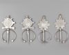 Two pair of silver fibula