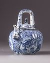 A Chinese blue and white wine-pot with cover