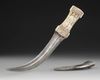 A PERSIAN  BONE -HILTED- DAGGER, 19TH CENTURY