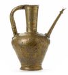 A LARGE NIELLO-INLAID BRASS EWER, CENTRAL-ASIA, 12TH-13TH CENTURY