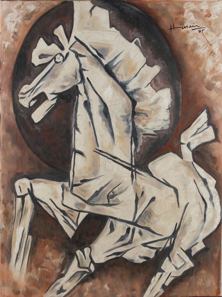MAQBOO FIDA HUSAIN (1913-2011), UNTITLED, SIGNED 85