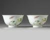 A pair of Chinese famille rose ‘bitter melon’ bowls