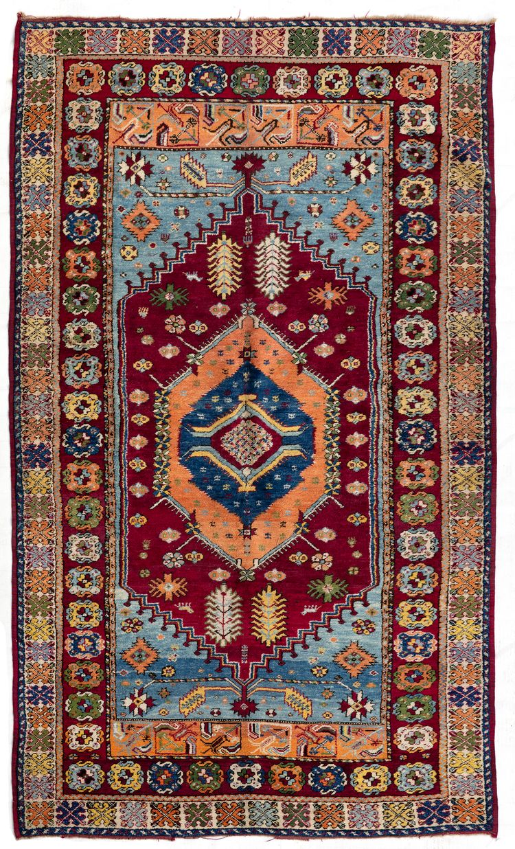A MOROCCAN CARPET, RABAT,  LATE 19TH CENTURY
