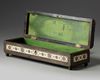 A silver and ivory inlaid wooden box