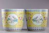 A pair of Chinese famille rose 'boys' jardinieres