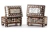 TWO OTTOMAN MOTHER-OF-PEARL AND TORTOISESHELL INLAID WOOD JEWELLERY BOXES, TURKEY, 18TH CENTURY