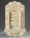 A Cantonese carved ivory letter rack