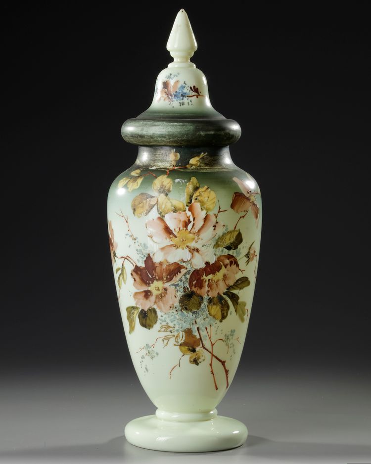 A LARGE OPALINE VASE, FRANCE, 1880-1900