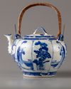 A CHINESE BLUE AND WHITE TEAPOT