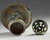 A Chinese bronze 'hill' censer and cover, boshanlu