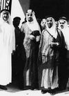 A VERY RARE COLLECTION OF SIX PHOTOS OF PRINCE MANSOUR BIN ABDULAZIZ AL SAUD (THE FIRST SAUDI MINISTER OF DEFENCE) DURING HIS OFFICIAL VISIT TO CAIRO 1943