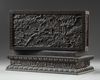 A CHINESE GILT LACQUER-DECORATED RECTANGULAR BOX AND STAND