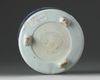 A small Chinese blue and white cylindrical censer