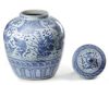 A CHINESE BLUE AND WHITE JAR AND COVER, QING DYNASTY (1644-1911)