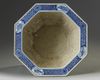 A Chinese blue and white octagonal jardinière