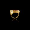 A HELLENISTIC GOLD RING WITH AN INTAGLIO SHOWING A LOCUST, 2ND-3RD CENTURY BC