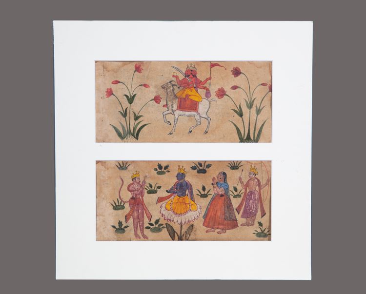 TWO INDIAN MINIATURES, HIMACHAL PRADESH, 19TH CENTURY