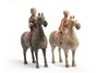 Two Chinese pottery equestrians