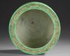 A CHINESE DRAGON-DECORATED GREEN-GROUND BRUSH POT,QING DYNASTY (1644–1911)