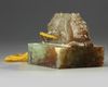 A large Chinese bowenite 'double dragon' seal